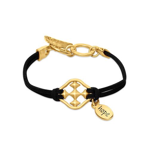 adjustable suede hope bracelet