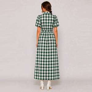 Harper Check Maxi Shirt Dress