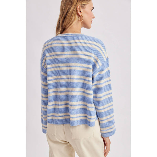 Soft Touch Striped Crew Sweater