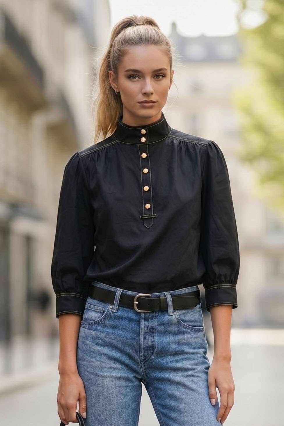Giselle High Neck Blouse