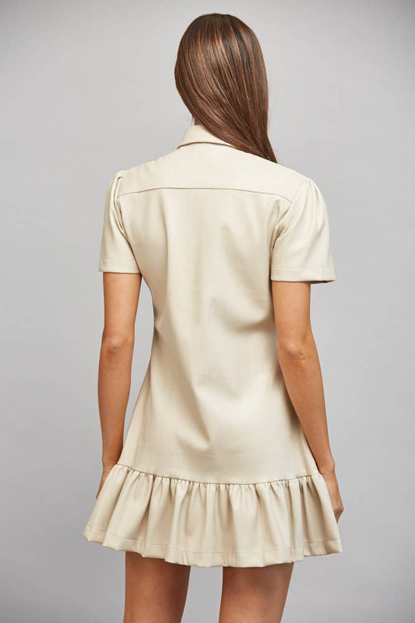 Faux Leather Dress