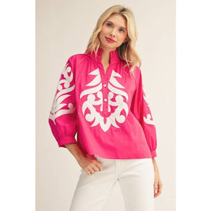 Baroque Applique Detail Top