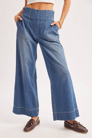 Wide Leg Denim Jeans