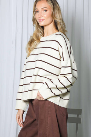 Classic Stripe Crew Neck Sweater