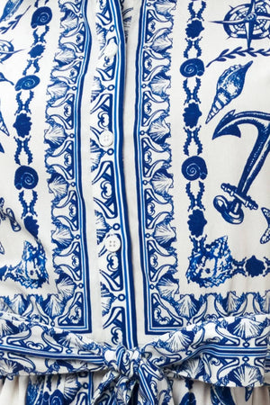 A Printed Woven Mini Dress