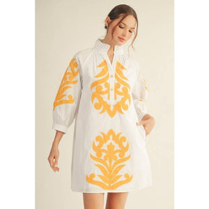 Floral Applique Shift Dress