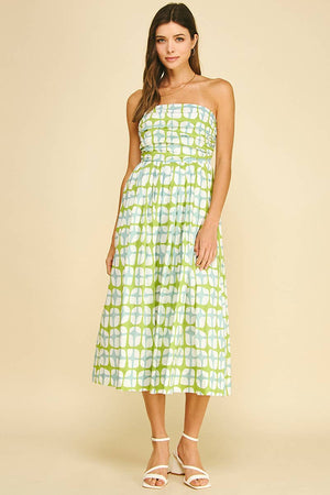 Geometric Print Midi Dress