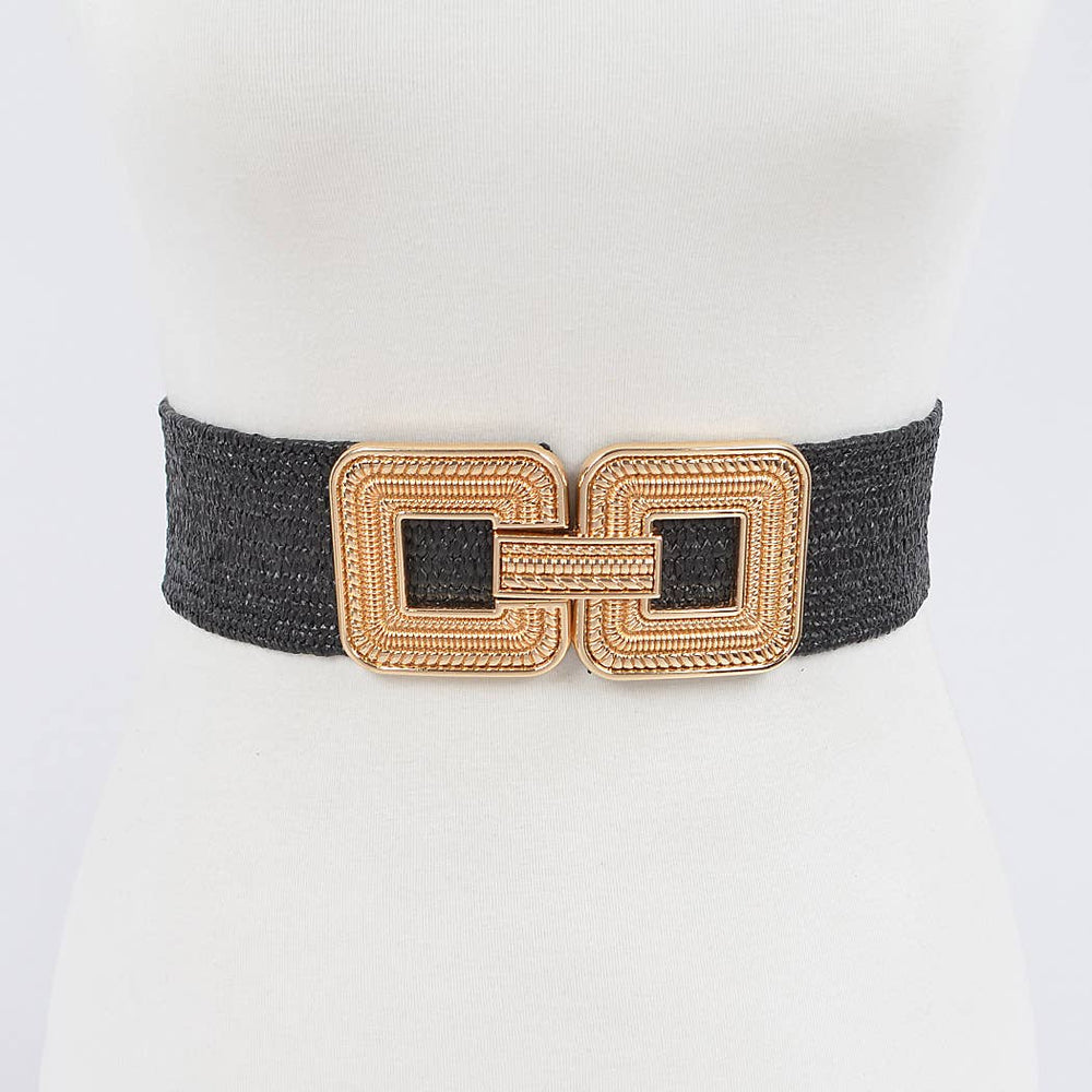 Metal Buckle Stretch Belt