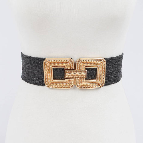 Metal Buckle Stretch Belt