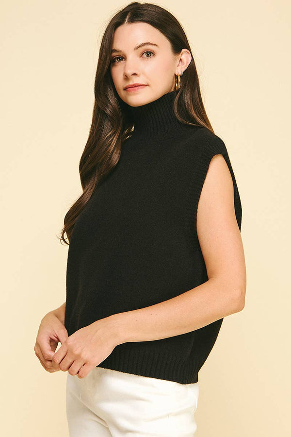 Mock Neck Sweater Vest
