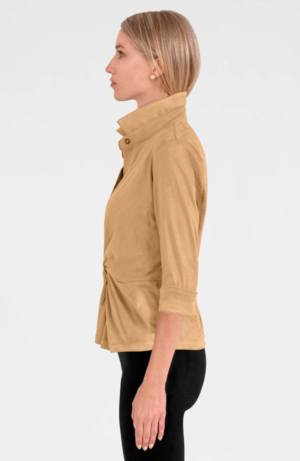 Twist & Shout Top - Ultra Suede