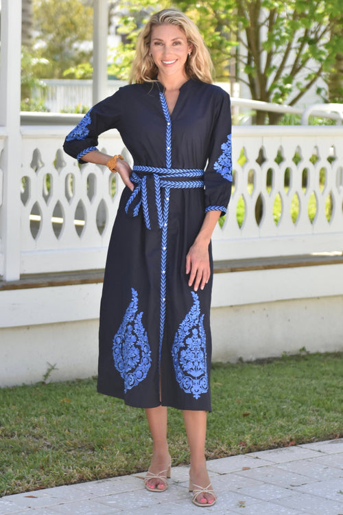 Mykonos Dress- Sky Blue