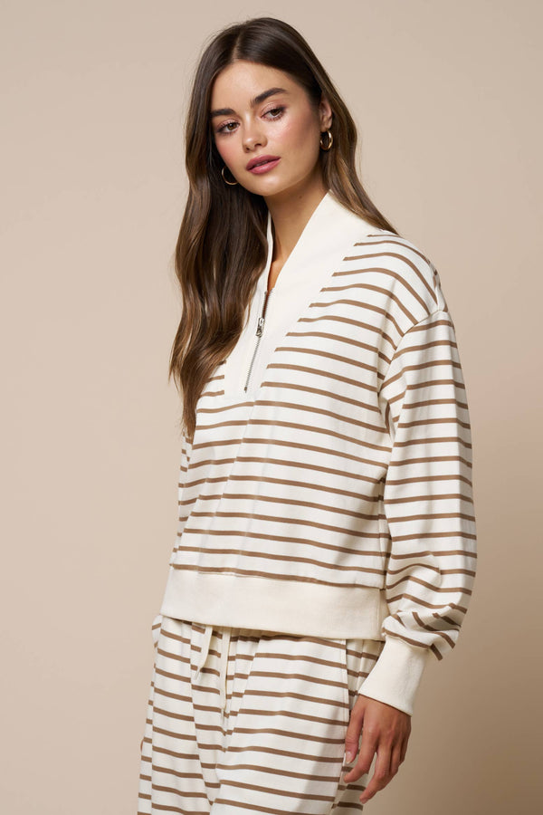 Stripe Contrast Sweat Set
