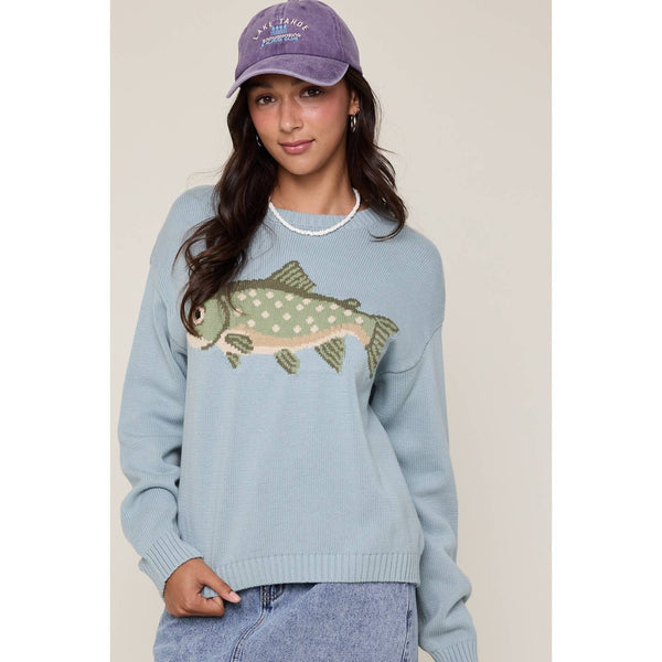 Crewneck Fish Sweater