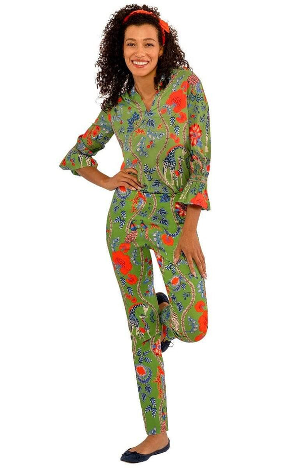 Ruffleneck Tunic - Jungle Symphony