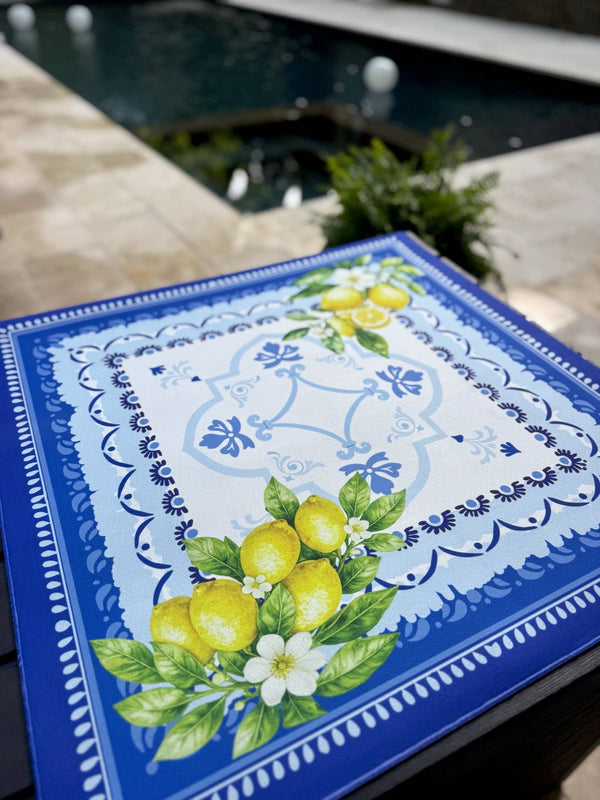 Amalfi Coast Mahjong Mat | Lemon Italy Mediterranean