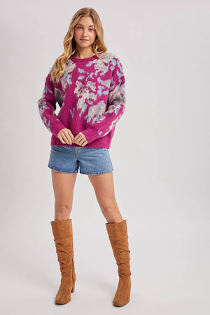 Floral Print Sweater