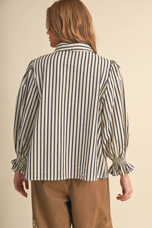Striped Smocked Top
