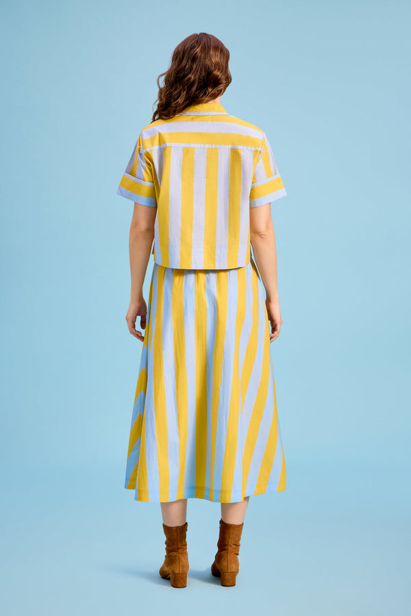Pavilion Skirt, Brimstone Stripe