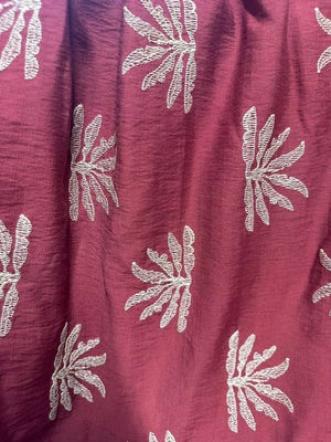 Crimson Embroidered Set