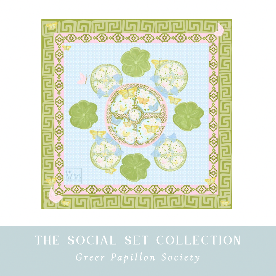 Greer Papillon Society 32.5”x 32.5” Mahjong Mat