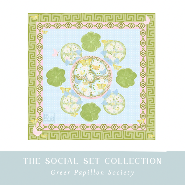 Greer Papillon Society 32.5”x 32.5” Mahjong Mat