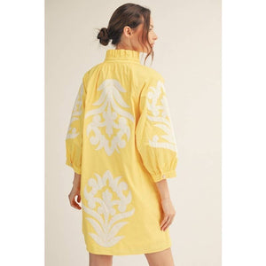 Floral Applique Shift Dress
