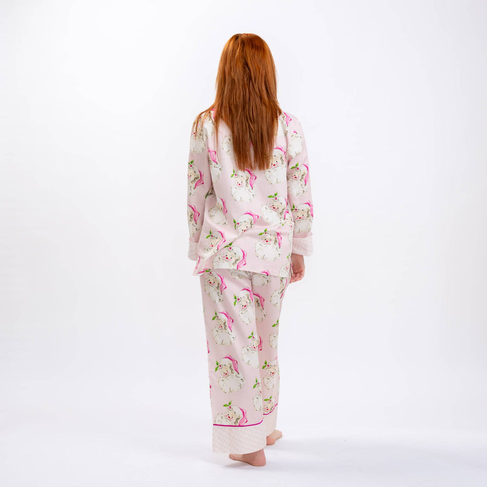 Jolly Santa Luxe Sateen Full Pajama Set
