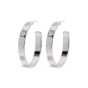 shield embossed earrings