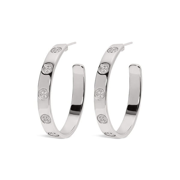 shield embossed earrings