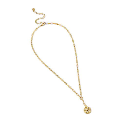 medallion paperclip lariat
