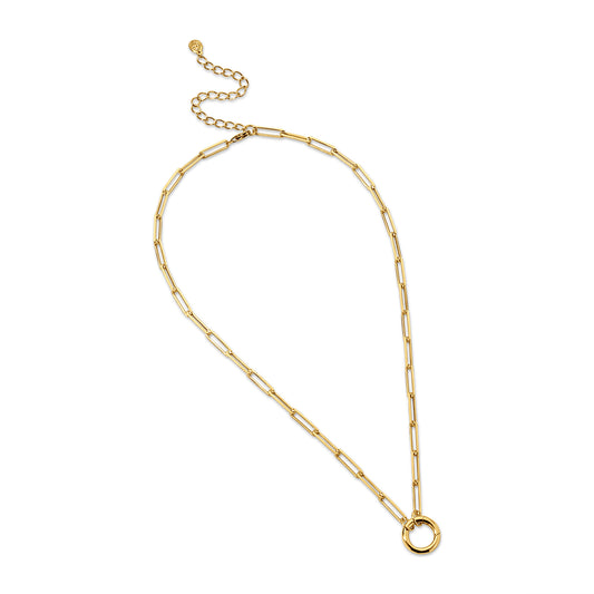 Gold Vermeil Paperclip Chain with spring clasp