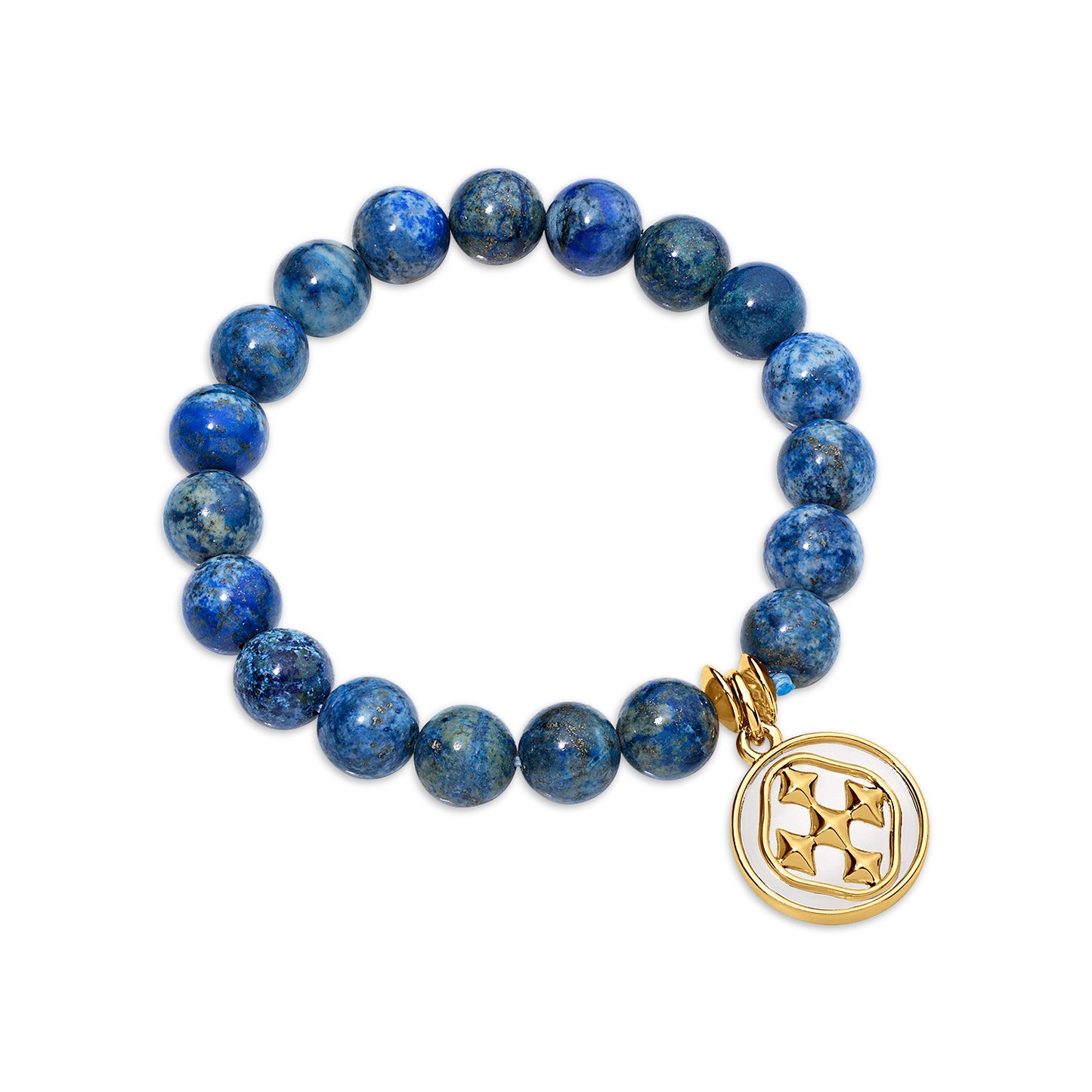 stone beaded medallion bracelet