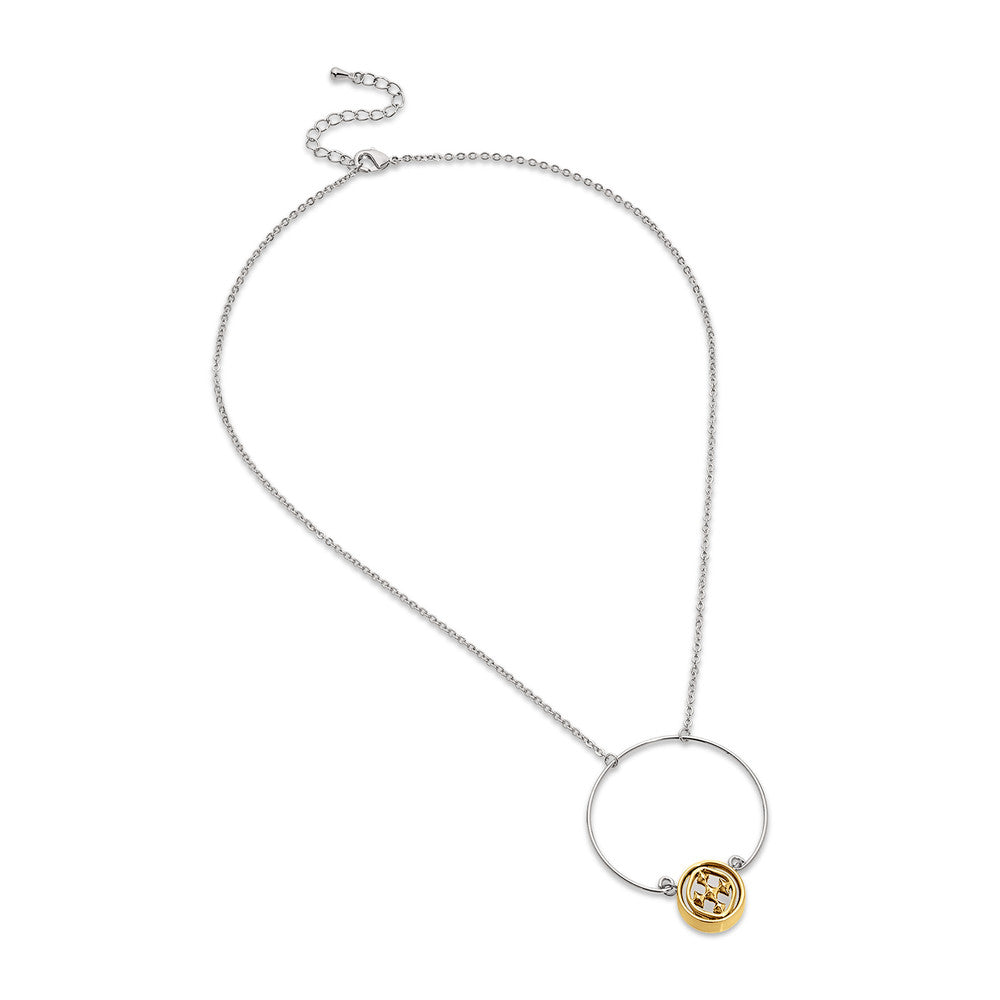 small wire medallion necklace