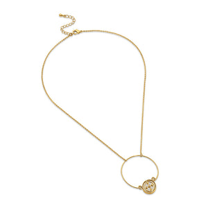 small wire medallion necklace