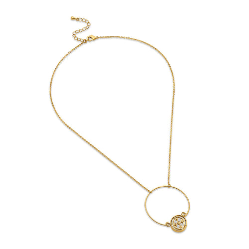 small wire medallion necklace