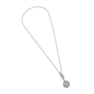 rosary style glass beaded necklace