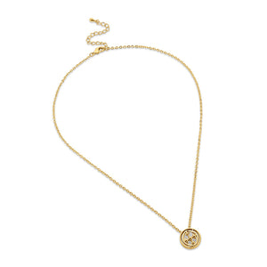 short medallion necklace