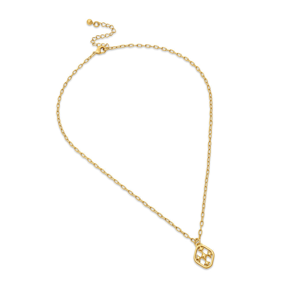 short shield necklace