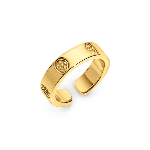 shield embossed ring