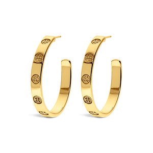 shield embossed earrings