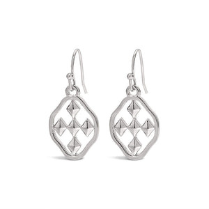 small dangle shield earrings