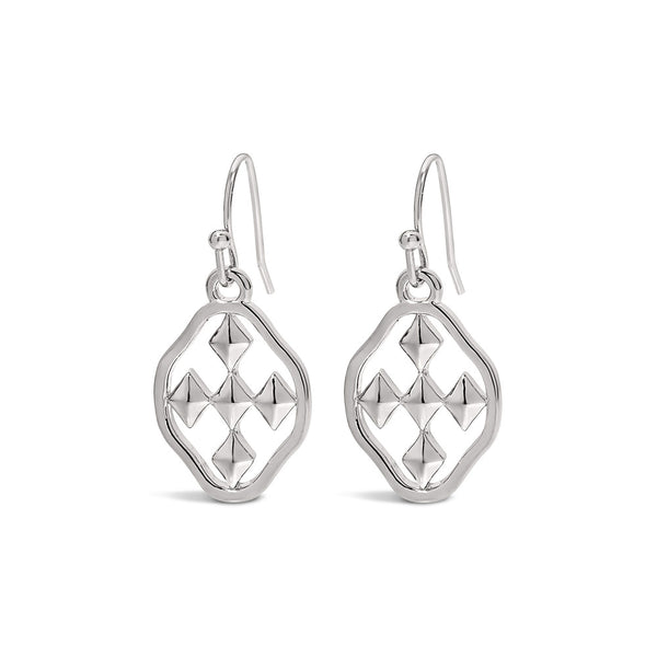 small dangle shield earrings