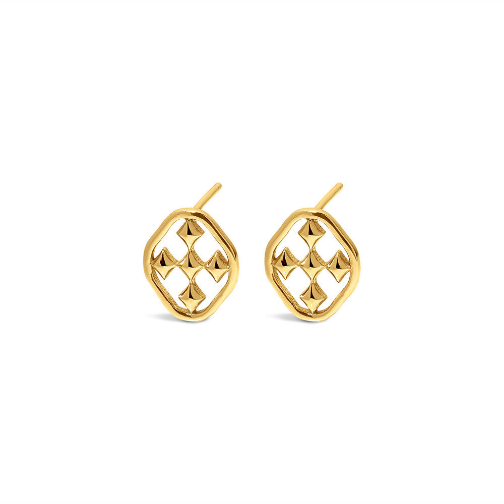 shield post earrings