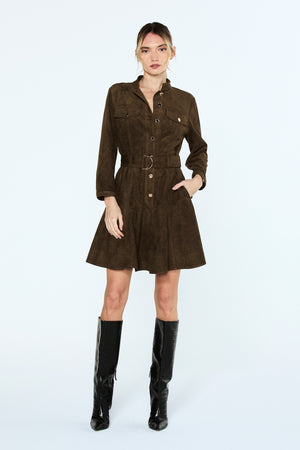 Kerrie Belted 3/4 Sleeve Mini Dress