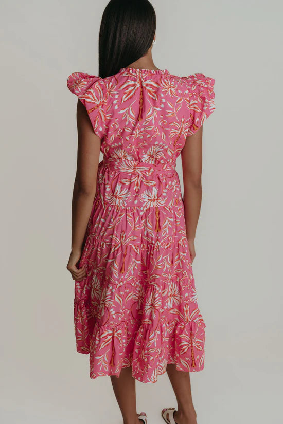 Daphne Dress-Pink Palm