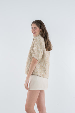 Poppy Top - Mosaic Monogram