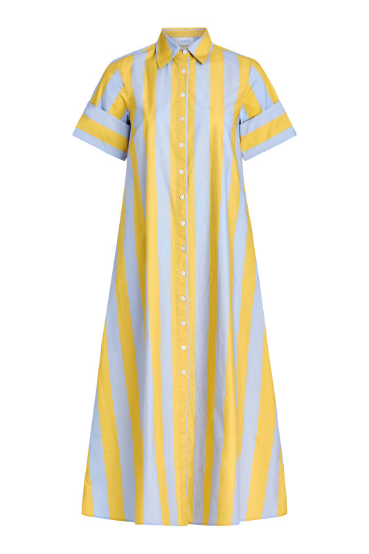 Gibbons Dress, Brimstone Stripe