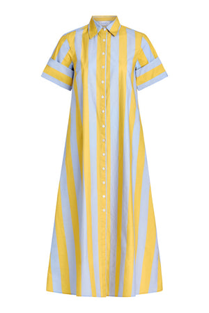 Gibbons Dress, Brimstone Stripe