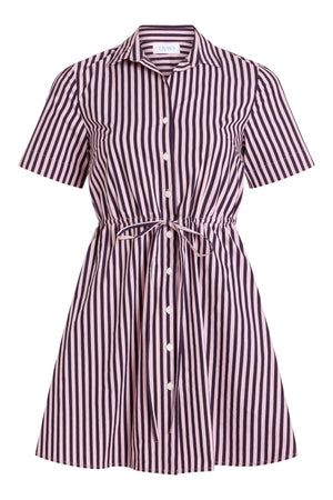 Summit Dress, Lilac Pinstripe